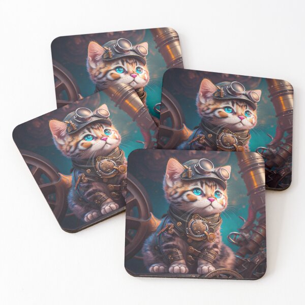 Item preview, The Steamkitten Siblings - Fluffy designed and sold by DoublecrashArt.