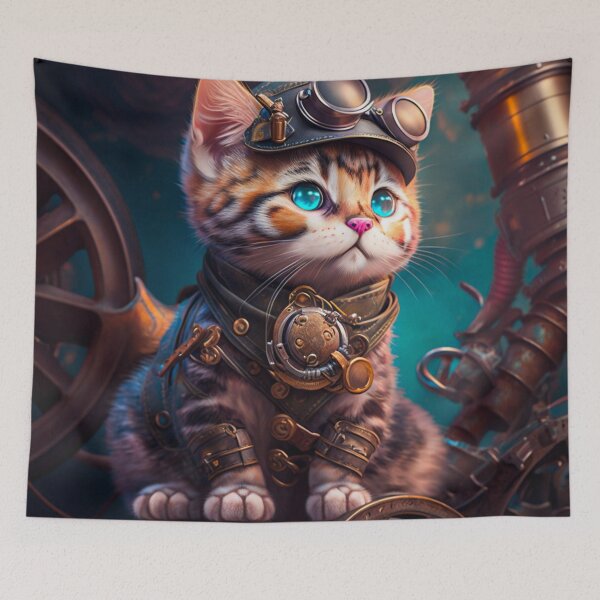 Item preview, The Steamkitten Siblings - Fluffy designed and sold by DoublecrashArt.