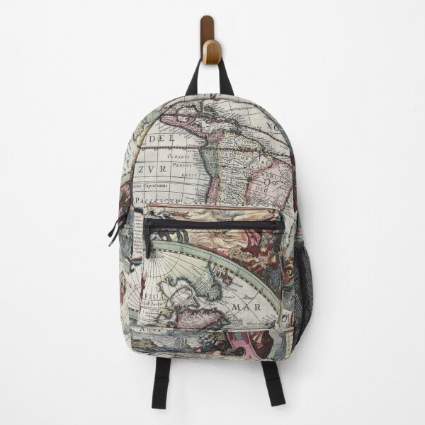 Item preview, Decorative Baroque World Map | A Masterpiece of Dutch Cartography, Adorned with Whimsical Illustrations and Mythical Scenes designed and sold by Strad Digital ART.