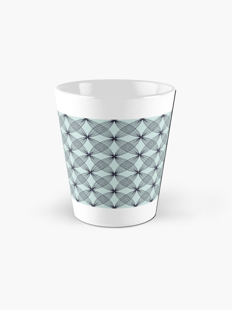 Thumbnail 2 von 4, Kaffeebecher, Geometrie Tasse türkis dunkelblau designt und verkauft von lafortissima.