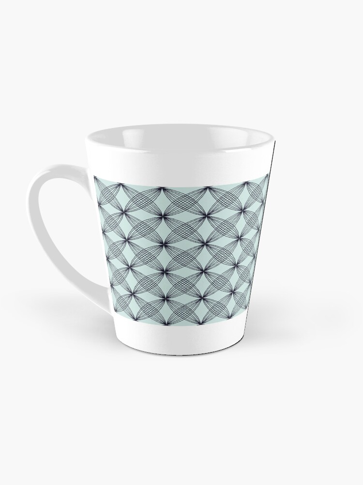 Thumbnail 3 von 4, Kaffeebecher, Geometrie Tasse türkis dunkelblau designt und verkauft von lafortissima.
