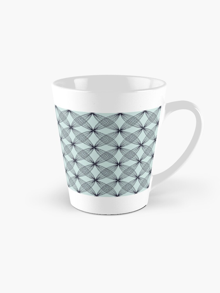 Thumbnail 1 von 4, Kaffeebecher, Geometrie Tasse türkis dunkelblau designt und verkauft von lafortissima.