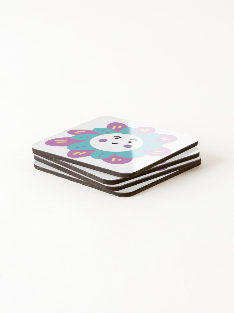 Thumbnail 4 of 5, Coasters (Set of 4), Smug Little Flower designed and sold by FSVDesign.