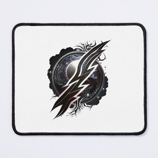 Item preview, Black Tribal Lightning Bolt designed and sold by ShadowAndSlate.