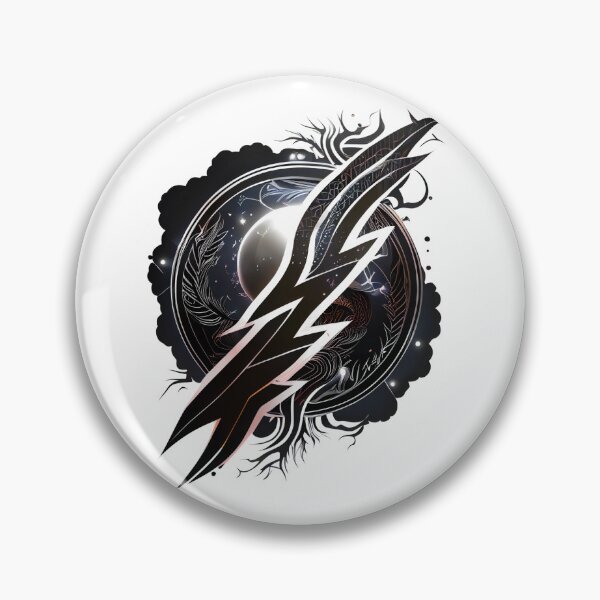 Item preview, Black Tribal Lightning Bolt designed and sold by ShadowAndSlate.