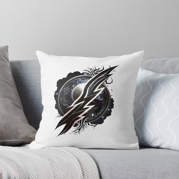 Item preview, Black Tribal Lightning Bolt designed and sold by ShadowAndSlate.