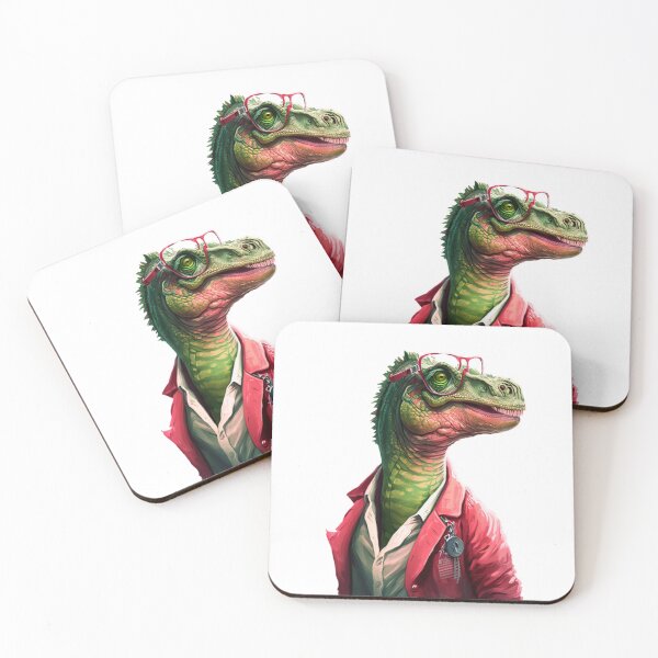 Item preview, Pink Jacketed Dino Doctor with Pink Glasses designed and sold by zzibel.