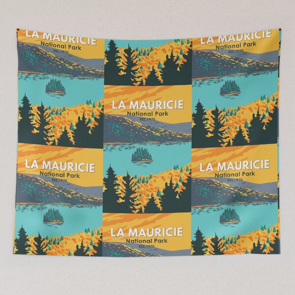 Item preview, La Mauricie National Park Travel Art Vintage designed and sold by KrisSidDesigns.