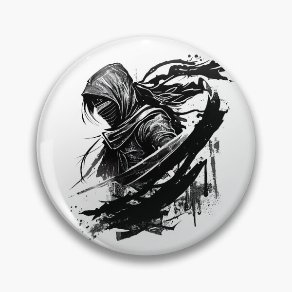 Item preview, Ninja Warrior in Black Ink designed and sold by ShadowAndSlate.