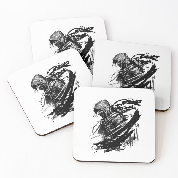 Item preview, Ninja Warrior in Black Ink designed and sold by ShadowAndSlate.