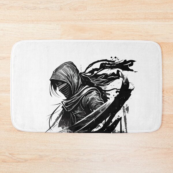 Item preview, Ninja Warrior in Black Ink designed and sold by ShadowAndSlate.