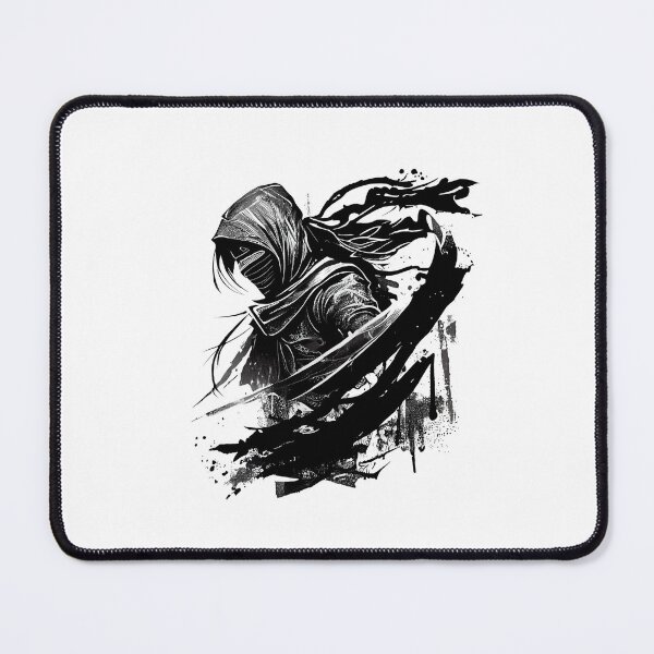 Item preview, Ninja Warrior in Black Ink designed and sold by ShadowAndSlate.