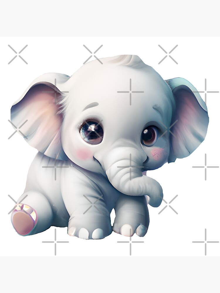 Cute elephant baby print by Editors Choice