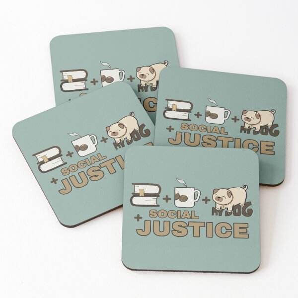 Item preview, Books And Coffee And Dogs And Social Justice designed and sold by ViewerEqualsPhoton.
