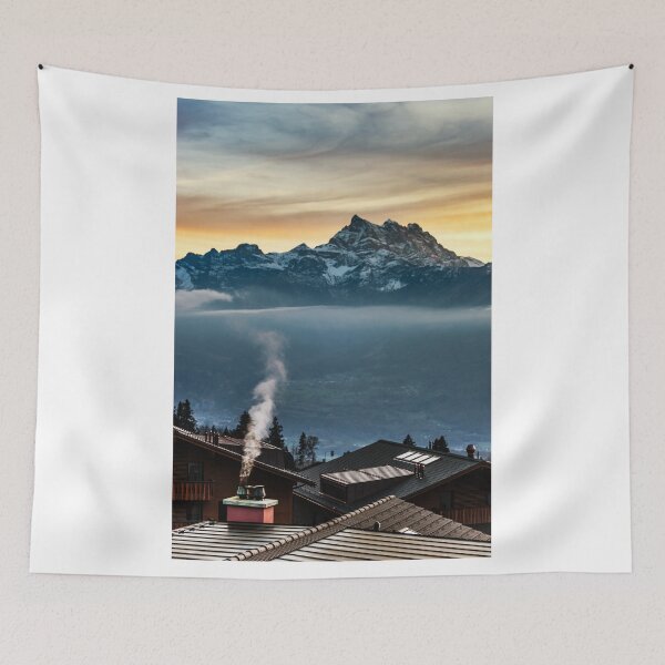 Item preview, Beautiful alpine peaks view from the top over the clouds, natural landscape , Switzerland designed and sold by Alexander Sorokopud.