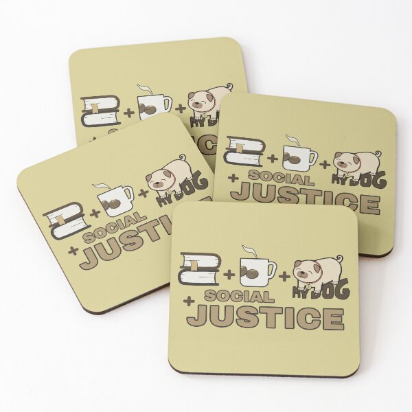 Item preview, Books And Coffee And Dogs And Social Justice designed and sold by ViewerEqualsPhoton.