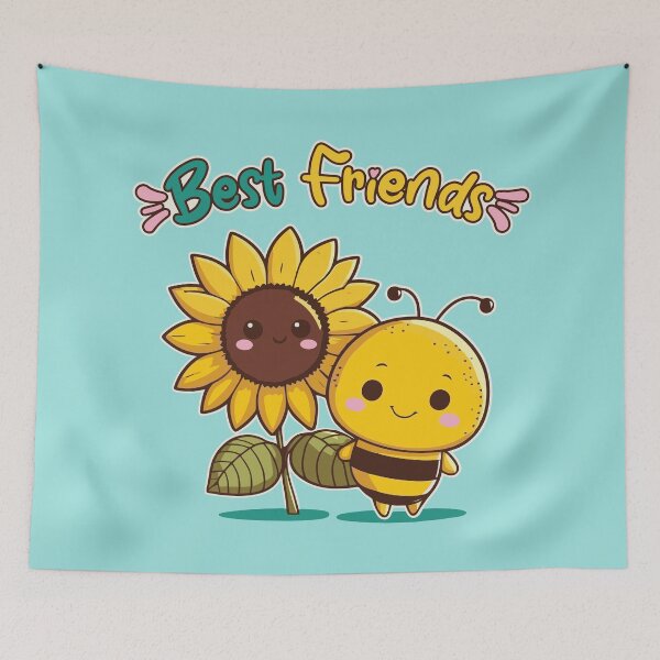 Item preview, Bee and Sunflower - Best Friends designed and sold by Jakub Nawrocki.