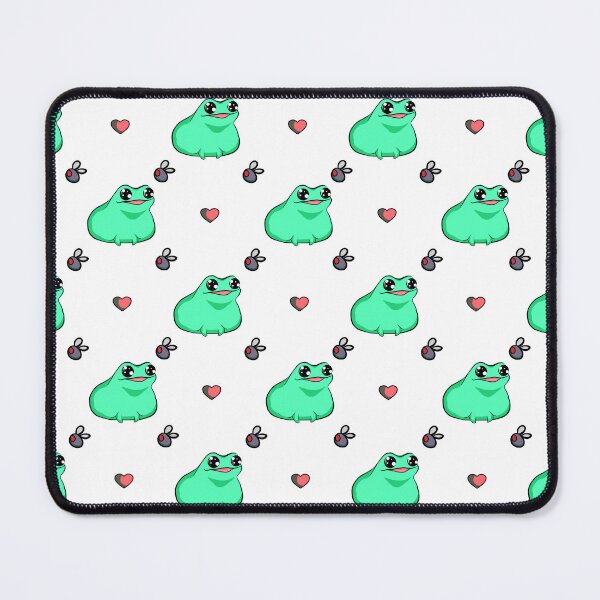 Item preview, Frog, Heart, and Fly Repeating Print designed and sold by Creepy-Cutesie.