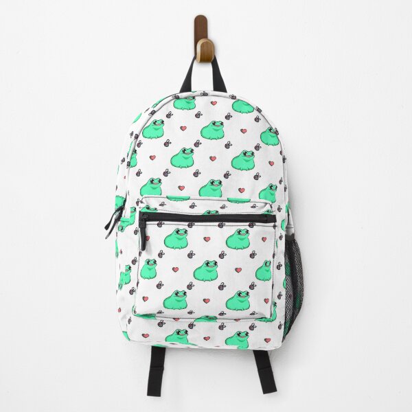 Item preview, Frog, Heart, and Fly Repeating Print designed and sold by Creepy-Cutesie.