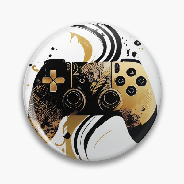 Item preview, Black and Gold Game Controller designed and sold by ShadowAndSlate.