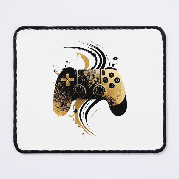 Item preview, Black and Gold Game Controller designed and sold by ShadowAndSlate.