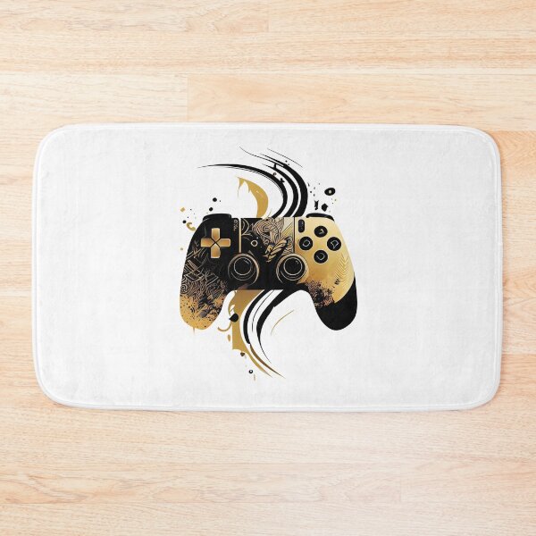 Item preview, Black and Gold Game Controller designed and sold by ShadowAndSlate.