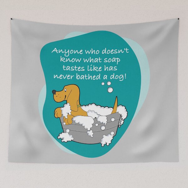 Item preview, Bubble Bath Bliss for Dogs | A Must-Have for Dog Lovers (Aqua) designed and sold by Strad Digital ART.