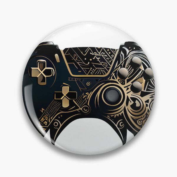 Item preview, Black Game Controller with Tribal Gold designed and sold by ShadowAndSlate.