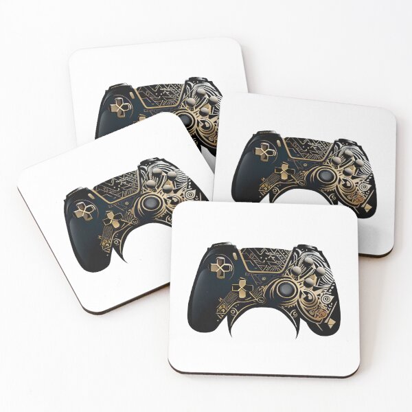 Item preview, Black Game Controller with Tribal Gold designed and sold by ShadowAndSlate.