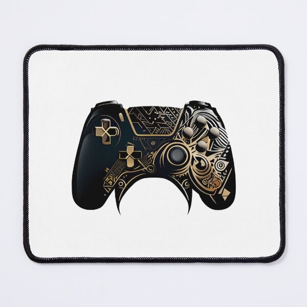 Item preview, Black Game Controller with Tribal Gold designed and sold by ShadowAndSlate.