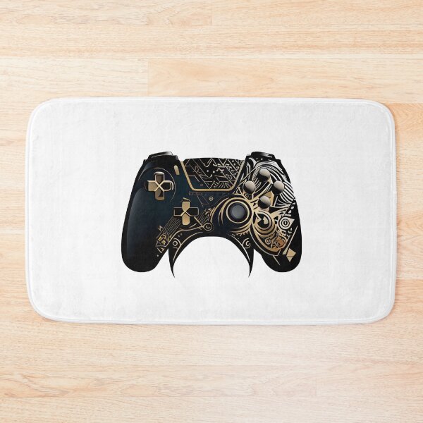 Item preview, Black Game Controller with Tribal Gold designed and sold by ShadowAndSlate.