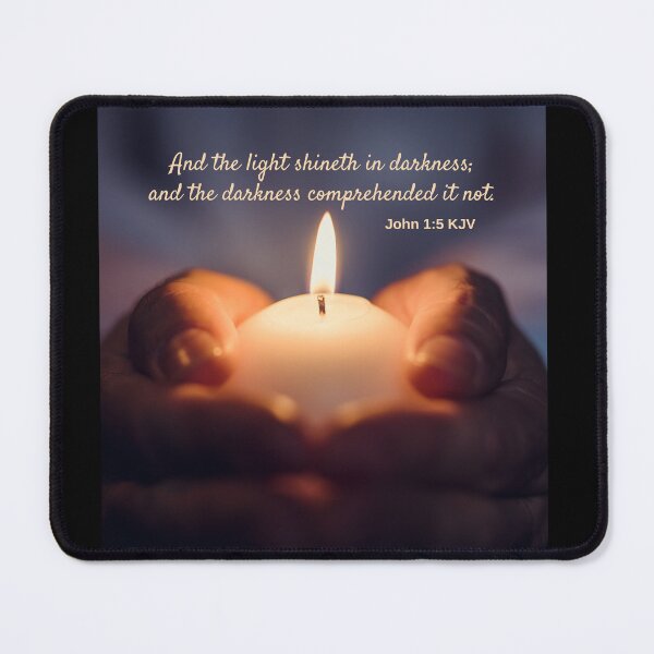 Item preview, John 1:5 King James Version Bible Verse designed and sold by Caregiverology.