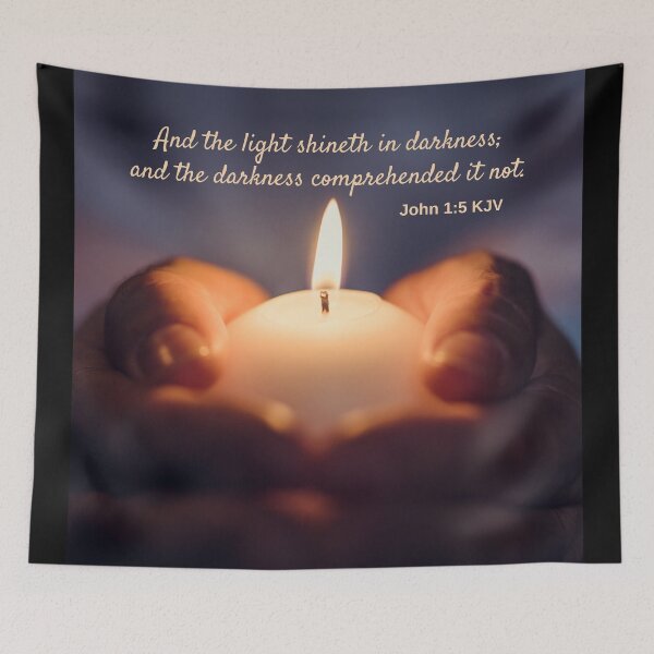 Item preview, John 1:5 King James Version Bible Verse designed and sold by Caregiverology.