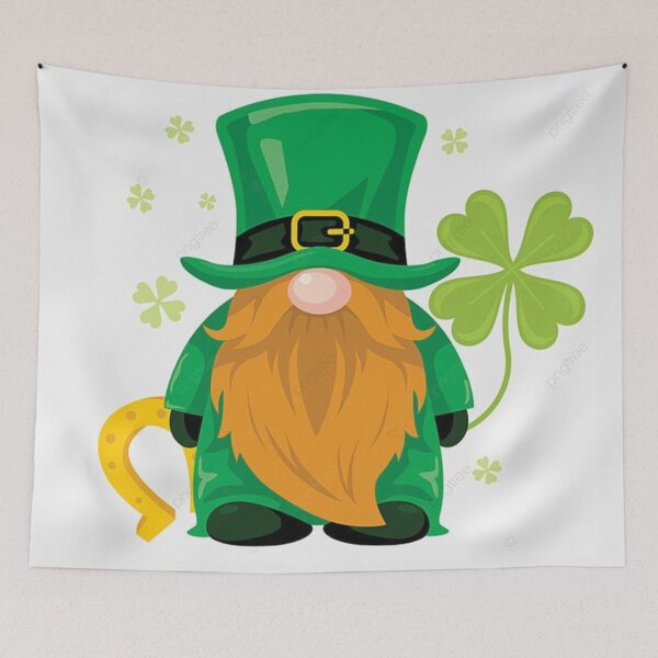 Item preview, Saint Patrick with clover and golden horseshoe designed and sold by polich.