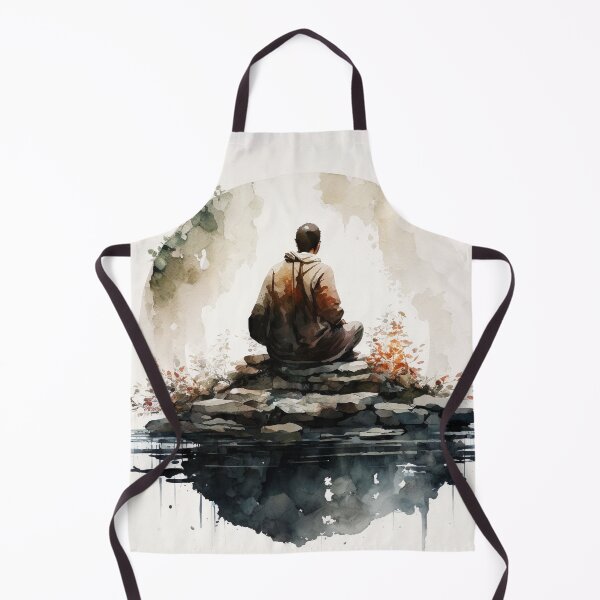 Item preview, meditation watercolor designed and sold by shokA Design.