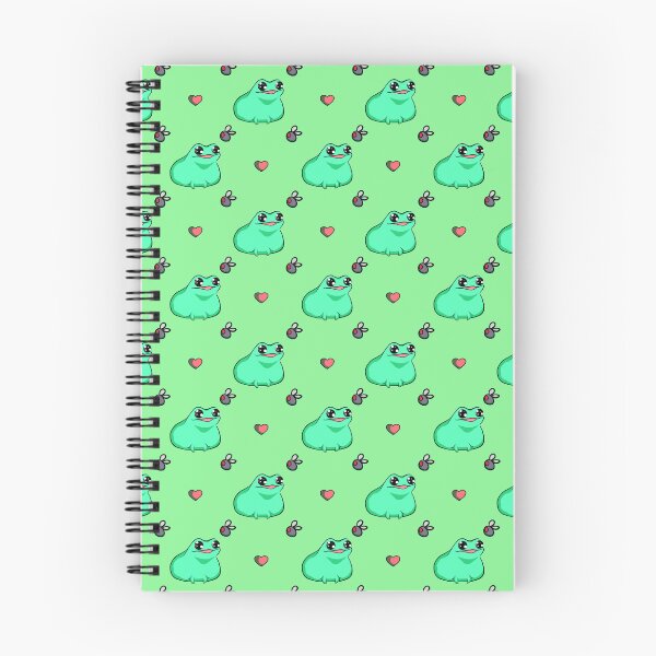 Item preview, Frog, Heart, and Fly Repeating Print (In Green) designed and sold by Creepy-Cutesie.