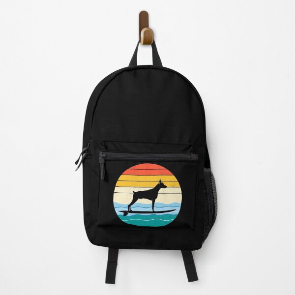 Item preview, Dobermann Owner Dog Surfing Sea Waves designed and sold by CuteDesigns1.