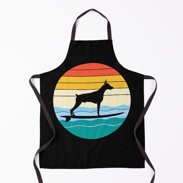 Item preview, Dobermann Owner Dog Surfing Sea Waves designed and sold by CuteDesigns1.