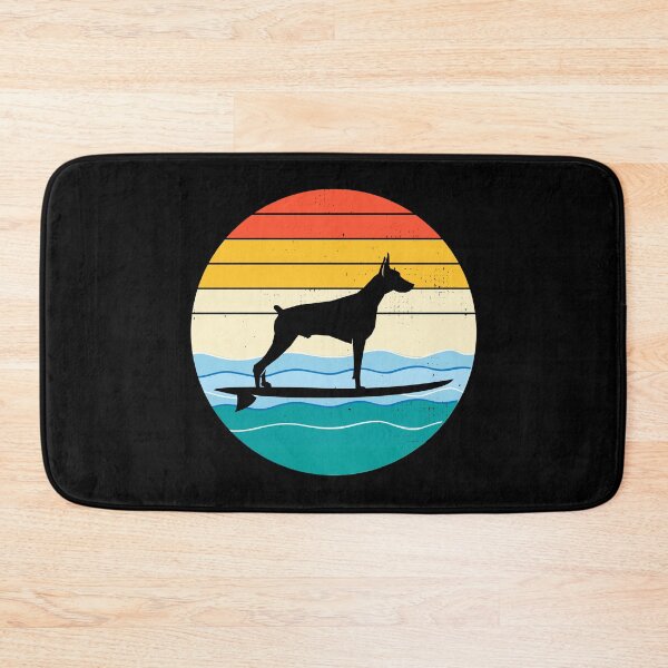 Item preview, Dobermann Owner Dog Surfing Sea Waves designed and sold by CuteDesigns1.