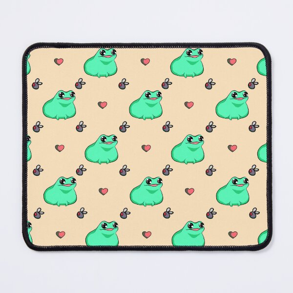 Item preview, Frog, Heart, and Fly Repeating Print (In Cream) designed and sold by Creepy-Cutesie.