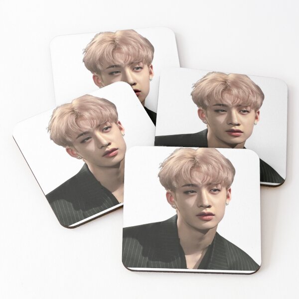 Artikelvorschau, Stray Kids Bang Chan Blonde Haare Sticker entworfen und verkauft von Skebee99.