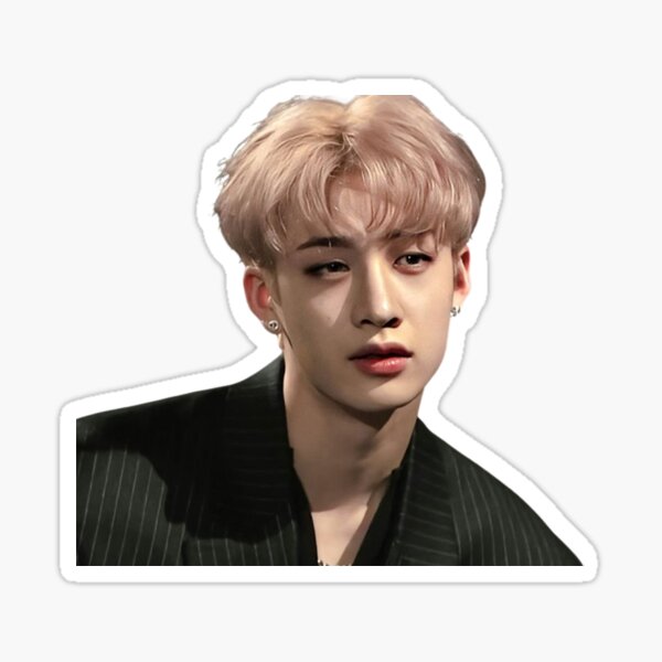 Item preview, Stray Kids Bang Chan Blonde hair Sticker designed and sold by Skebee99.