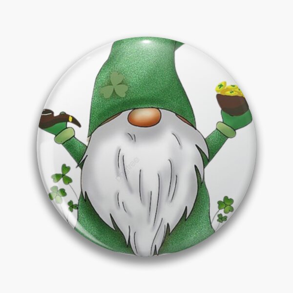 Item preview, st. Patrick  gnome with clover and gold designed and sold by polich.