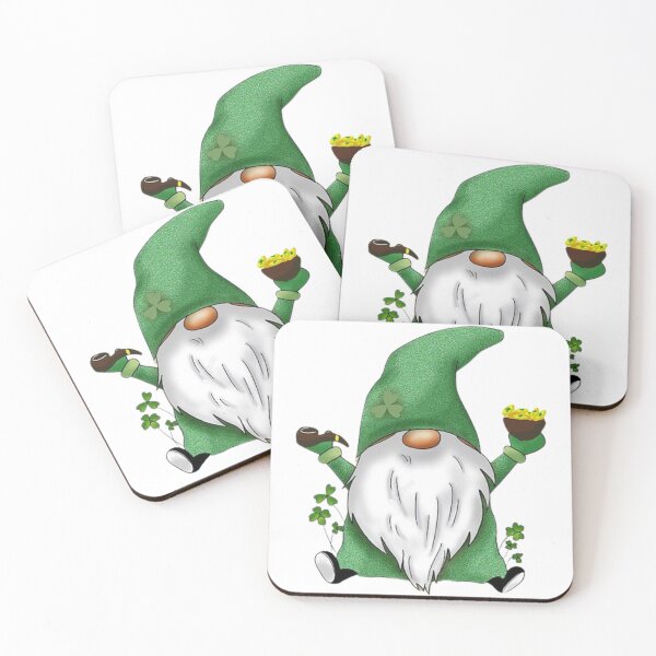 Item preview, st. Patrick  gnome with clover and gold designed and sold by polich.