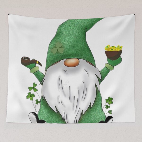 Item preview, st. Patrick  gnome with clover and gold designed and sold by polich.