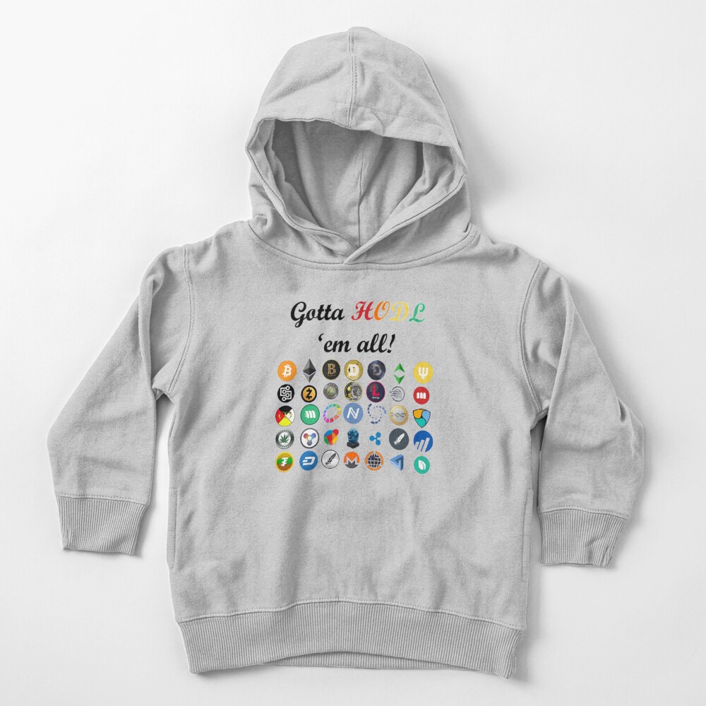 Bitcoin T-shirt Crypto Digital Currency BTC Mining Coins HODL Toddler Pullover Hoodie