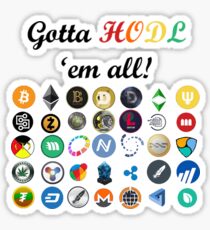 Bitcoin T-shirt Crypto Digital Currency BTC Mining Coins HODL Sticker