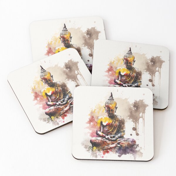 Artikelvorschau, meditation buddha watercolor entworfen und verkauft von shokA Design.