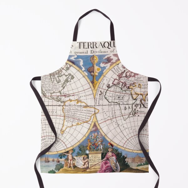 Item preview, Unlock the Secrets of Atlantis | Rare 1700 Engraved Double Hemisphere Map of the World designed and sold by Strad Digital ART.