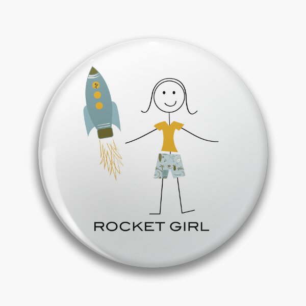 Item preview, Funny Womens Rocket Girl Stick Figure Illustration designed and sold by whyitsme.